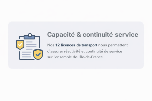 Capacité et continuité de service SHEFA TRANSPORT